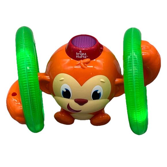 Bright Starts Roll & Glow Monkey Toy with Lights and Melodies, Ages 6M+ {1} - Picture 2 of 9